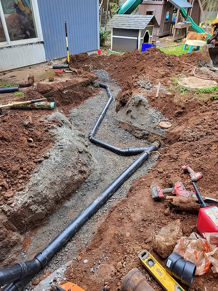 Excavating services doing a sewer repair in Beavercreek, Oregon